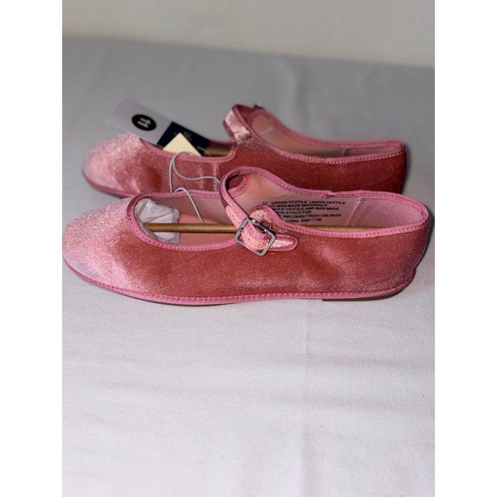 Universal Thread Pink Velvet Mary Jane Flats Memory Foam Halston Size 11 NEW - Picture 6 of 11